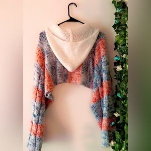 Cropped Sweater Hoodie🍄